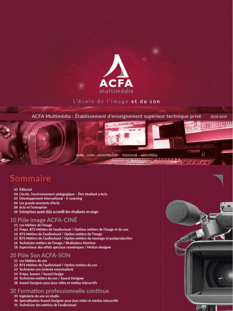 ACFA Multimédia : École Supérieure | PDF | Transport | Arts (Général)