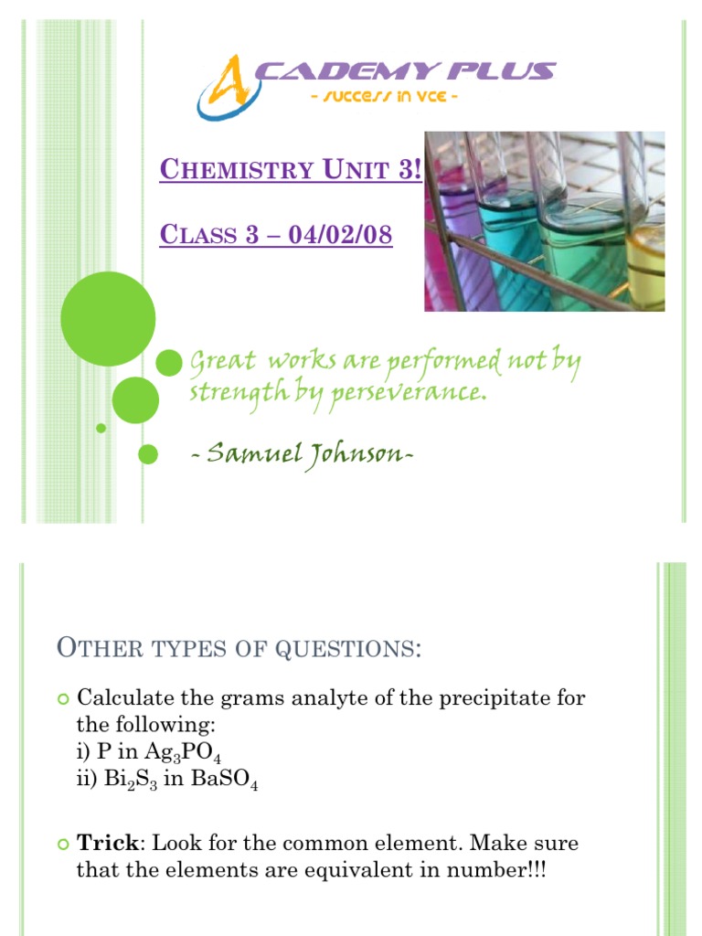 Chemistry Class 3 Notes | PDF | Gases | Mole (Unit)