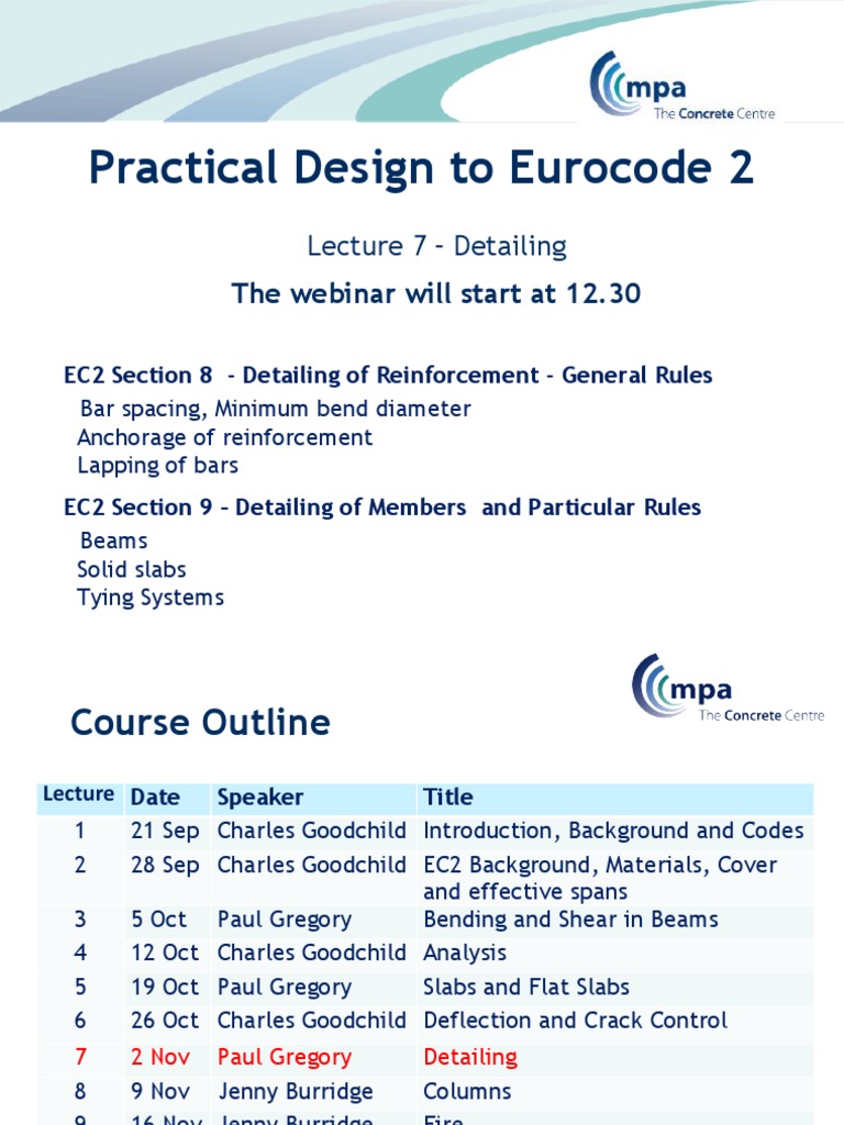 Detailing Reinforcement in Eurocode 2 | PDF | Beam (Structure) | Column