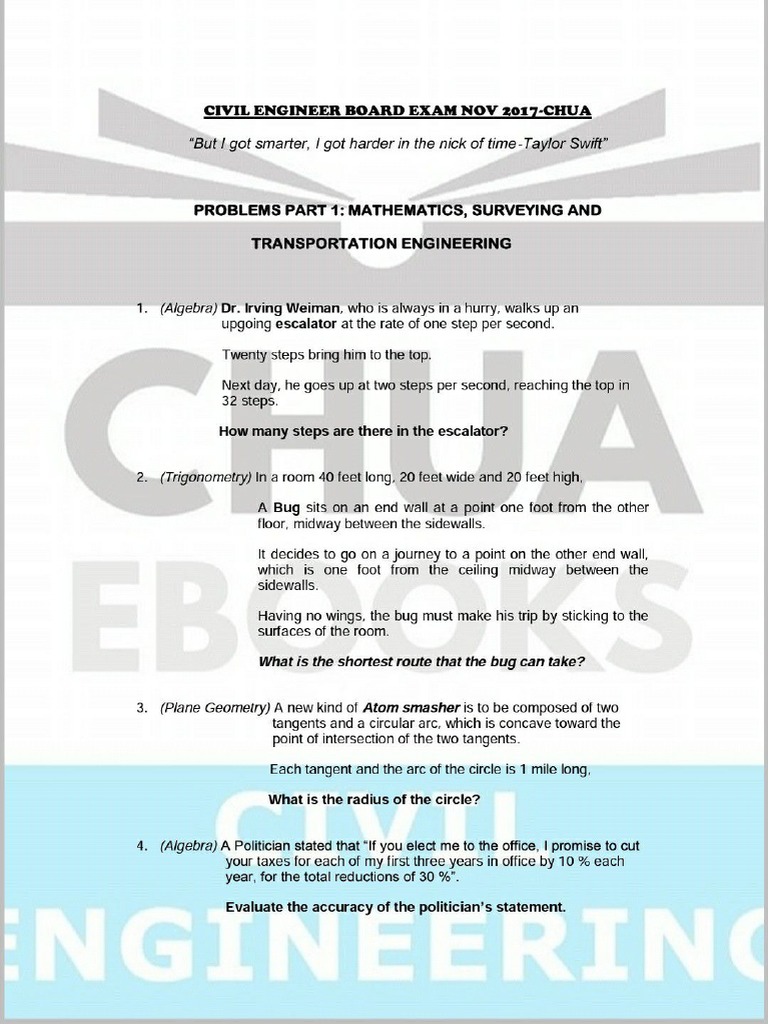 Nov 2017 Ce Board Math | PDF