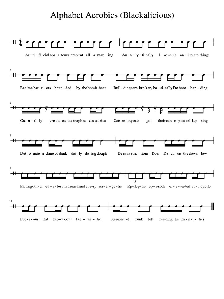 Alphabet Aerobics Pdf