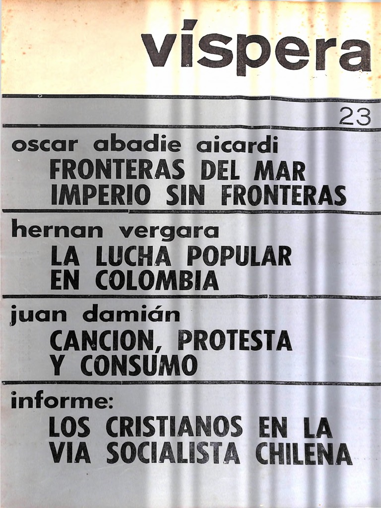 Vispera Ano 5 Numero 23 Mayo Jun 1971 Religiones Monoteistas Religiones Religiosas