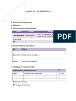 Estructura de Un Reporte de Requerimientos PDF