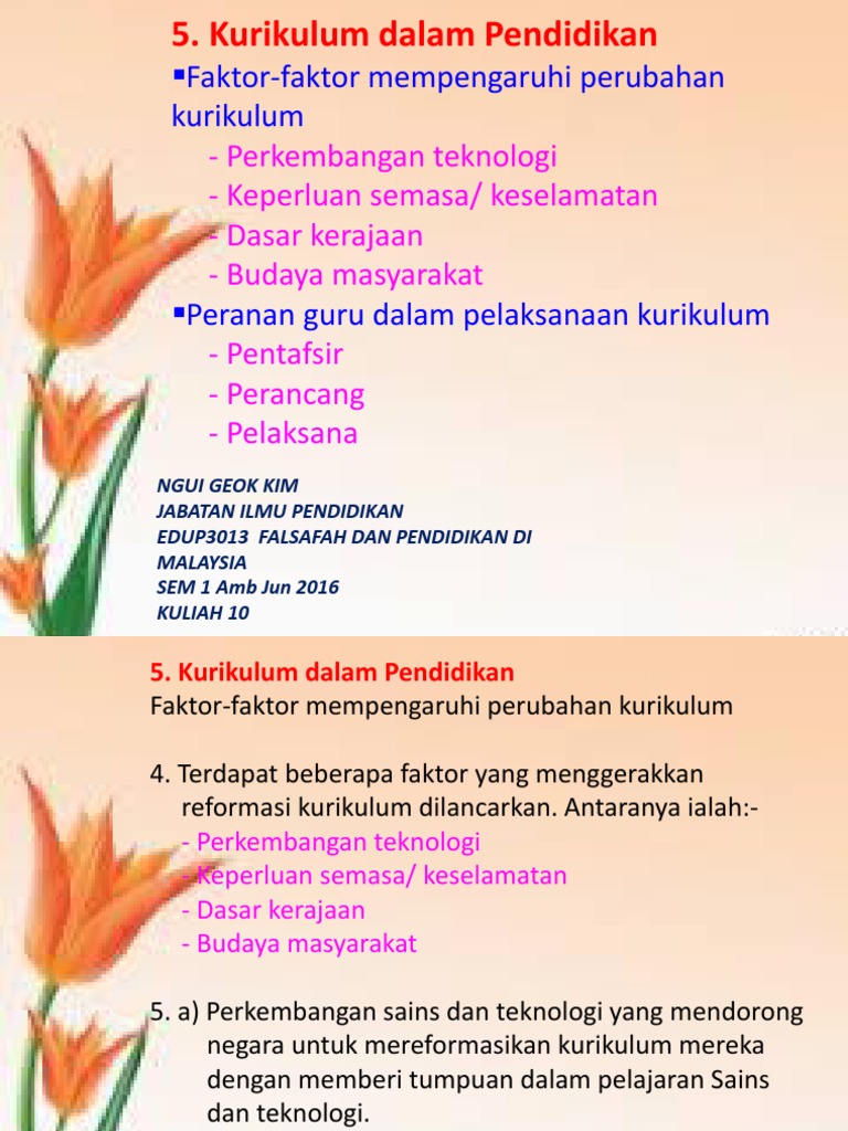 Faktor Mempengaruhi Kurikulum Pdf