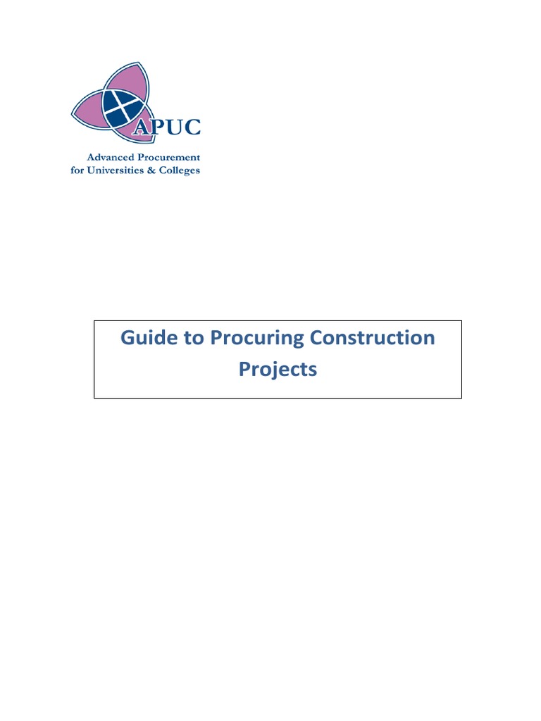 Construction Project Procurement Guide | PDF | Architect | Procurement