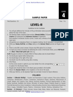 Level-Ii: Sample Paper