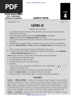 Level-Ii: Sample Paper