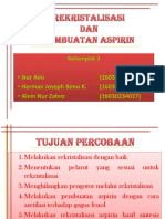 Rekristalisasi Dan Pembuatan Aspirin