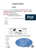 English Paper 1: SECTION A (20 Questions)