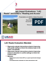 USAID's Strategic Impact Evaluations: "LAC Reads" and E3/ED's "Reading and Access"