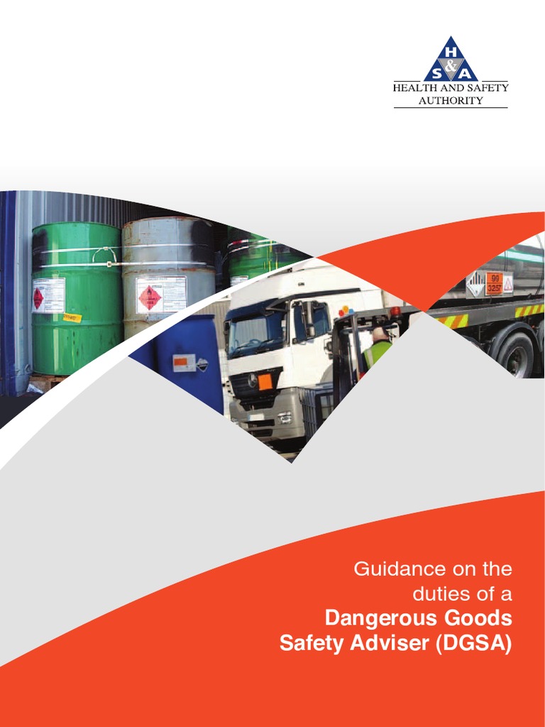 Guidance On The Duties of A DGSA PDF PDF Dangerous Goods
