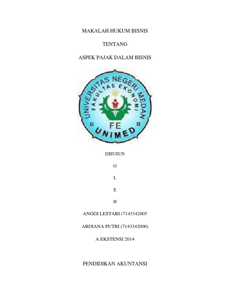 Makalah Aspek Pajak Dalam Bisnis Docx Filename Utf 8 Makalah Aspek Pajak Dalam Bisnis 1