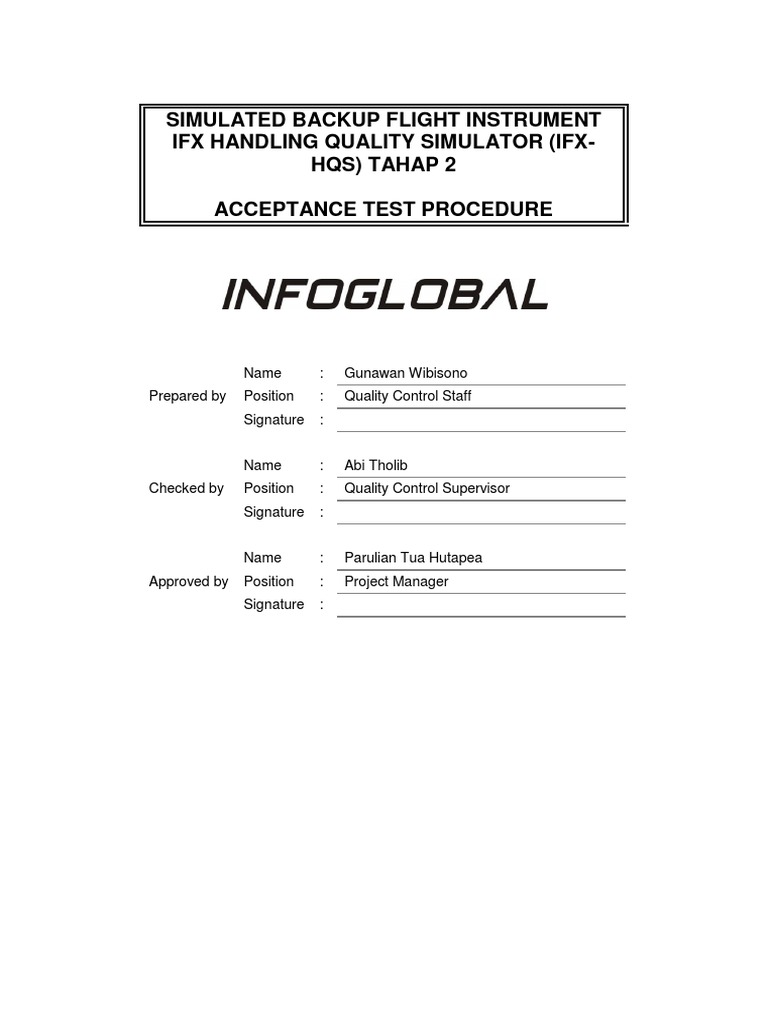 IFX-HQS Acceptance Test Guide | PDF