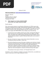 Response From FEMA Regarding FEMA Data