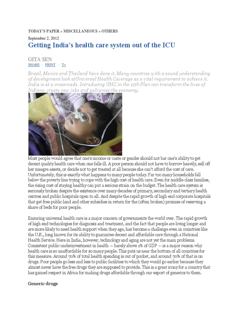 Universal Health Coverage in India | PDF | Medicare (Canada) | Health Care