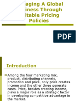 Managing A Global Business Through Suitable Pricing Policies