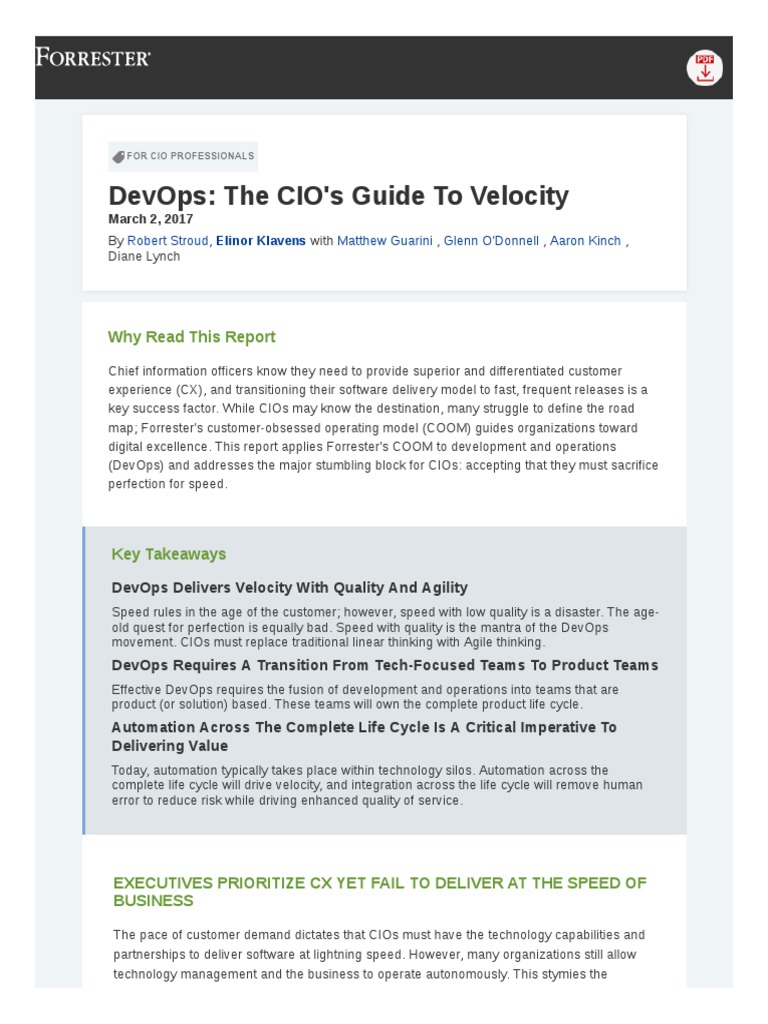 Reprints Forrester Com Assets 2 437 RES137037 Reports | PDF | Cloud ...