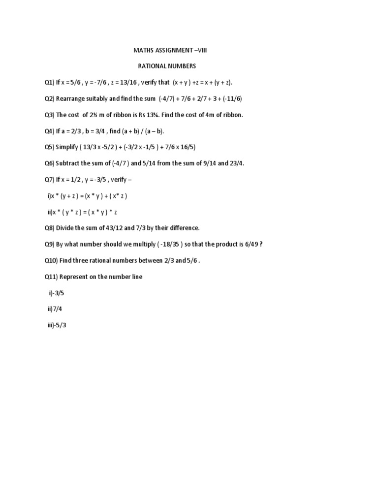 Rational Numbers | PDF