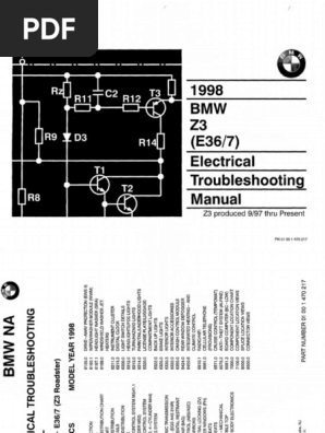 Manual de Taller Esquema y Diagrama BMW Z3 1998 Ingles
