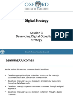 Session 3 Developing Digital Objectives & Strategy