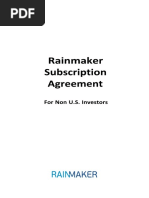 RAKR Subscription Agreement - Non - US Investors at $0.71 - 2018