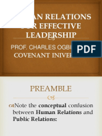 Human Relations For Effective Leadership
