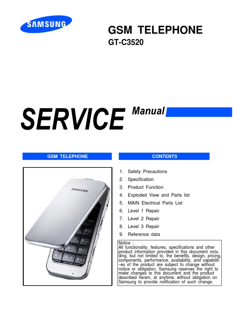 298888668-samsung-gt-c3520-service-manual.pdf | Electrostatic Discharge |  Telecommunications