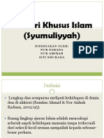 Ciri-Ciri Khusus Islam. Syumuliyyah