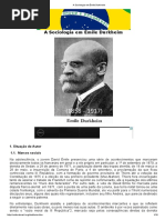 A Sociologia Em Émile Durkheim