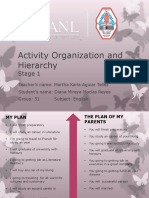 Activity Organization and Hierarchy: Stage 1