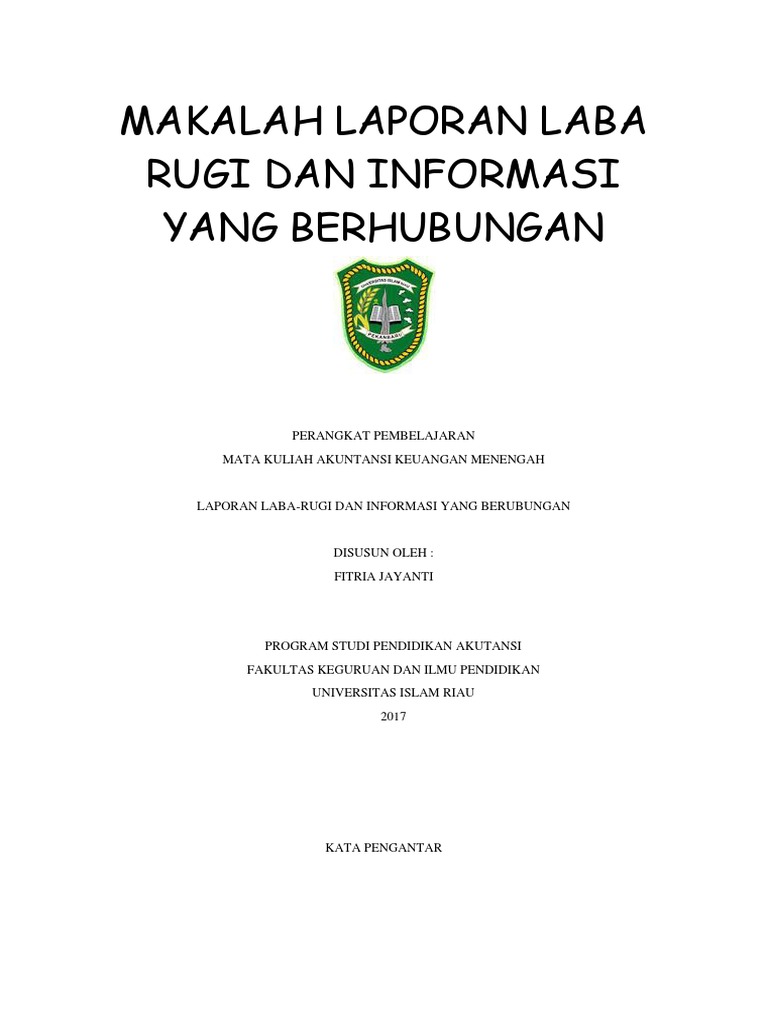 Laporan Laba Rugi dalam Akuntansi | PDF