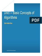 Unit I - Basic Concepts of Algorithms