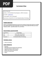 Curriculum Vitae: Career Objective