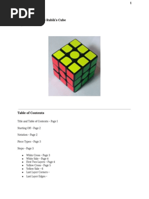 rubiks cube instructions