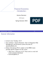 Financial Economics - Introduction - : Antoine Bommier