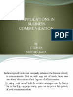 It Applications in Business Communication: By: Deepika Nift Kolkata