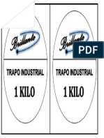 Etiqueta Trapo Industrial