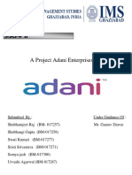 Cost &: A Project Adani Enterprises LTD