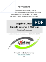 Amostra Petrobras Eng Equipamentos JR Eletrica Petroleo Algebra Linear Calculo Vetorial Matricial PDF