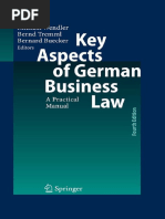 Michael Wendler, Bernd Tremml, Bernard John Buecker-Key Aspects of German Business Law_ a Practical Manual (2008)