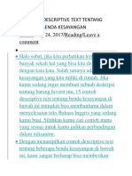 15 Contoh Descriptive Text Tentang Berbagai Benda Kesayangan