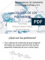 Universidad Miguel de Cervantes: Toxicología de Los Polímeros