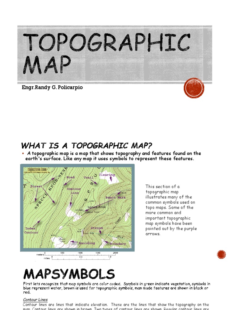 Common Symbols on Topographic Maps | PDF | Topography | Contour Line