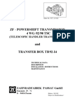 Manual de Transmision de TL642 Y TL943 CAT ZF - Powershift Trans - 4 WG-92-98 TSC