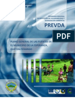 Plano General de Las Fuentes de Agua, Municipio de La Esperanza
