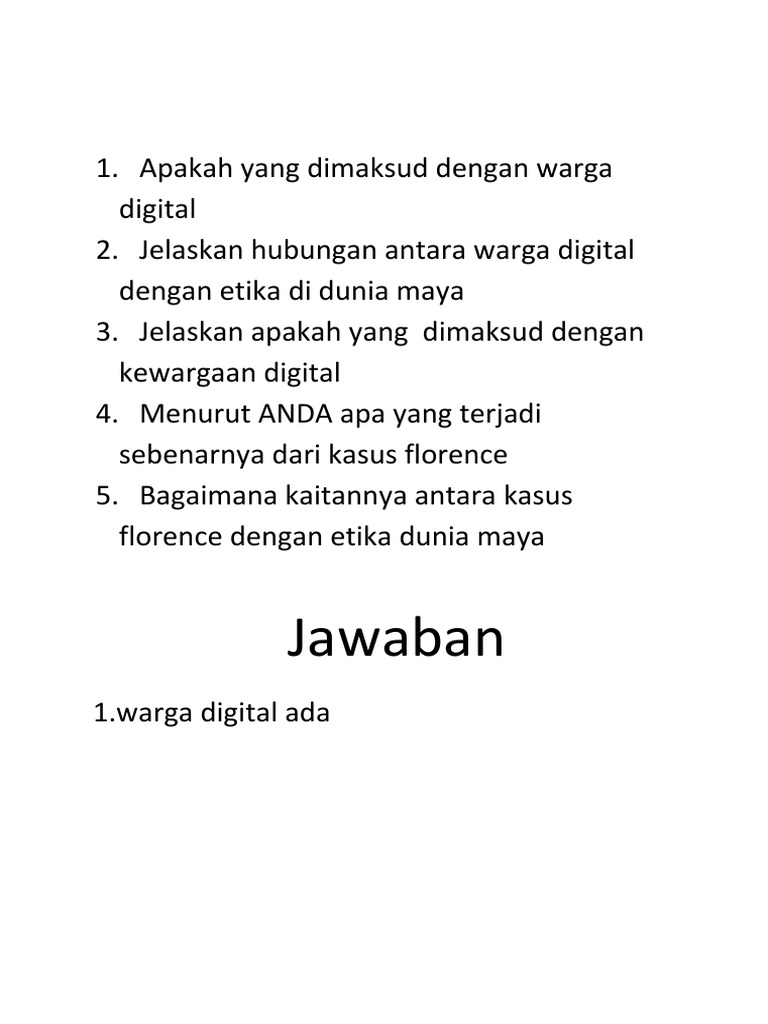 Apakah Yang Dimaksud Dengan Warga Digital Apakah Yang Dimaksud Dengan Warga Digital