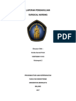 Laporan Pendahuluan Surgical Nursing: Disusun Oleh: Cicilia Gorreti Putri 135070200111013 Kelompok 2