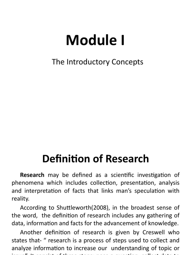 Understanding Research Concepts and Types | PDF | Science | Cognitive ...
