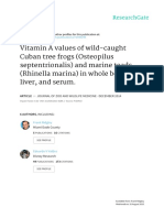 2014 JZWM Sullivan Et Al - Vitamin A Values of Wild-Caught Cuban Tree Frogs