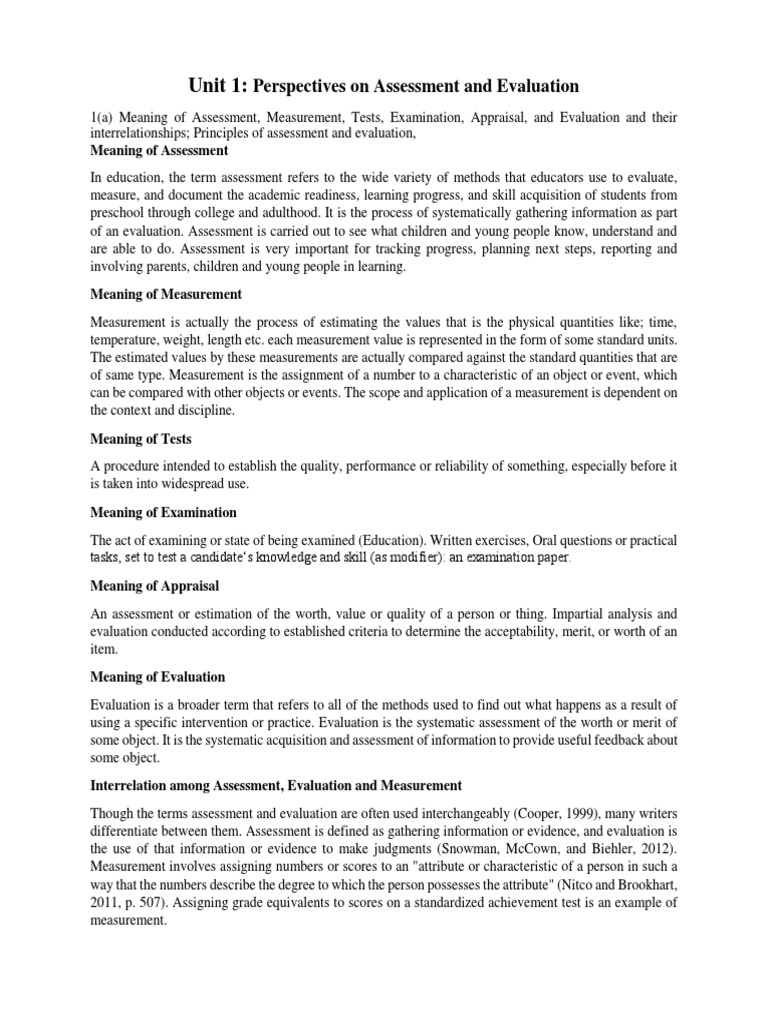 WHAT IS ASSESSMENT IN EDUCATION PDF NOTES visual data 8
